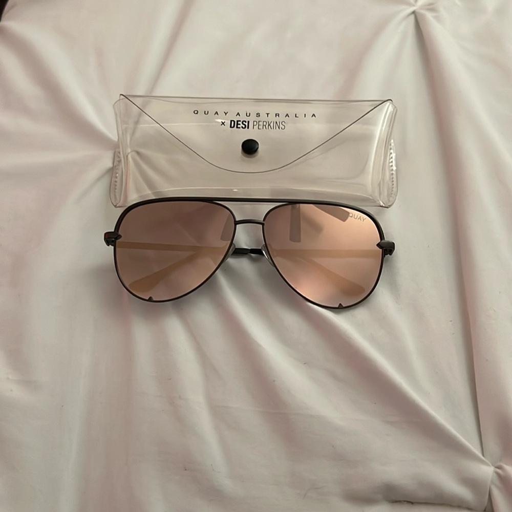 Quay Australia x Desi Perkins “High Key” Rose Gold Sunglasses